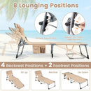 Adjustable Tanning Chaise Lounge Set of 2 with Face Hole by LJGDeals