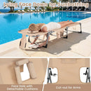 Adjustable Tanning Chaise Lounge Set of 2 with Face Hole by LJGDeals