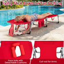 Adjustable Tanning Chaise Lounge Set of 2 with Face Hole by LJGDeals