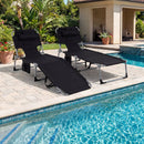 Adjustable Tanning Chaise Lounge Set of 2 with Face Hole by LJGDeals