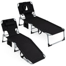 Adjustable Tanning Chaise Lounge Set of 2 with Face Hole by DirectDeals