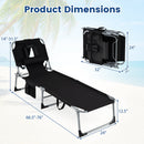 Adjustable Tanning Chaise Lounge Set of 2 with Face Hole by DirectDeals