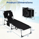 Adjustable Tanning Chaise Lounge Set of 2 with Face Hole by LJGDeals