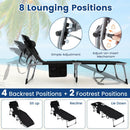 Adjustable Tanning Chaise Lounge Set of 2 with Face Hole by DirectDeals