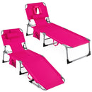 Adjustable Tanning Chaise Lounge Set of 2 with Face Hole by LJGDeals