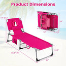 Adjustable Tanning Chaise Lounge Set of 2 with Face Hole by DirectDeals