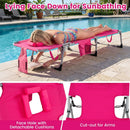 Adjustable Tanning Chaise Lounge Set of 2 with Face Hole by LJGDeals