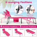Adjustable Tanning Chaise Lounge Set of 2 with Face Hole by DirectDeals