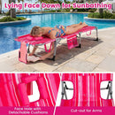 Adjustable Tanning Chaise Lounge Set of 2 with Face Hole by LJGDeals