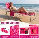 Adjustable Tanning Chaise Lounge Set of 2 with Face Hole by LJGDeals
