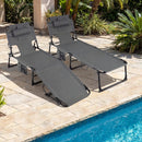 Adjustable Tanning Chaise Lounge Set of 2 with Face Hole by LJGDeals