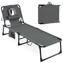 Adjustable Tanning Chaise Lounge Set of 2 with Face Hole by DirectDeals