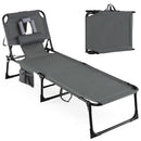 Adjustable Tanning Chaise Lounge Set of 2 with Face Hole by LJGDeals