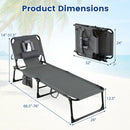 Adjustable Tanning Chaise Lounge Set of 2 with Face Hole by DirectDeals