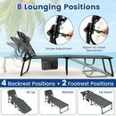 Adjustable Tanning Chaise Lounge Set of 2 with Face Hole by DirectDeals