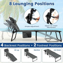 Adjustable Tanning Chaise Lounge Set of 2 with Face Hole by LJGDeals