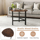 Set of 2 Triangle Coffee Table Oval with Metal Legs by LJGDeals