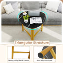 Set of 2 Triangle Coffee Table Oval with Metal Legs by LJGDeals