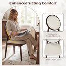 Set of 2 Upholstered Linen Fabric Kitchen Side Chairs with Padded Seat by LJGDeals