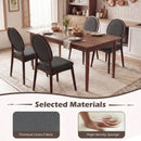 Set of 2 Upholstered Linen Fabric Kitchen Side Chairs with Padded Seat by LJGDeals