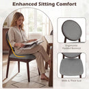 Set of 2 Upholstered Linen Fabric Kitchen Side Chairs with Padded Seat by LJGDeals