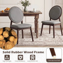 Set of 2 Upholstered Linen Fabric Kitchen Side Chairs with Padded Seat by LJGDeals