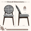 Set of 2 Upholstered Linen Fabric Kitchen Side Chairs with Padded Seat by LJGDeals
