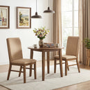 Set of 2 Upholstered Dining Chairs with Solid Rubber Wood Legs by LJGDeals