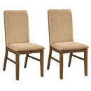 Set of 2 Upholstered Dining Chairs with Solid Rubber Wood Legs by LJGDeals