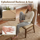 Set of 2 Upholstered Dining Chairs with Solid Rubber Wood Legs by LJGDeals