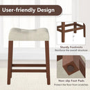 Set of 2 Upholstered Counter Height Bar Stool with Curved Saddle-Seat by LJGDeals