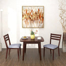 Set of 2 Upholstered Armless Kitchen Chair with Solid Rubber Wood Frame by LJGDeals