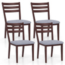Set of 2 Upholstered Armless Kitchen Chair with Solid Rubber Wood Frame by LJGDeals