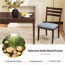 Set of 2 Upholstered Armless Kitchen Chair with Solid Rubber Wood Frame by LJGDeals
