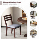 Set of 2 Upholstered Armless Kitchen Chair with Solid Rubber Wood Frame by LJGDeals
