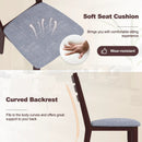 Set of 2 Upholstered Armless Kitchen Chair with Solid Rubber Wood Frame by LJGDeals
