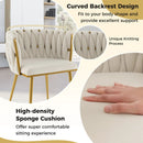 Set of 2 Upholstered Dining Chair w/ Curved Backrest and Metal Tubes by LJGDeals