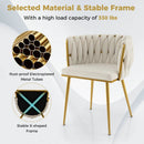 Set of 2 Upholstered Dining Chair w/ Curved Backrest and Metal Tubes by LJGDeals