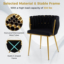 Set of 2 Upholstered Dining Chair w/ Curved Backrest and Metal Tubes by LJGDeals