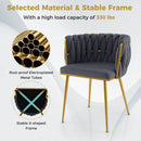 Set of 2 Upholstered Dining Chair w/ Curved Backrest and Metal Tubes by LJGDeals