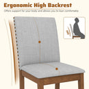 Set of 2 Upholstered Dining Chairs with Padded Seat for Living Room-Walnut by LJGDeals