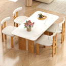 Dining Chair Set of 2 Upholstered Kitchen Chair with Padded Seat-Natural by LJGDeals