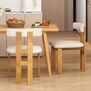 Dining Chair Set of 2 Upholstered Kitchen Chair with Padded Seat-Natural by LJGDeals