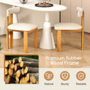 Dining Chair Set of 2 Upholstered Kitchen Chair with Padded Seat-Natural by LJGDeals