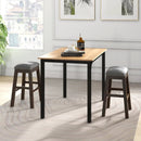 2 Piece 24.5 Inch Counter Height Bar Stool Set with Padded Seat-Gray by LJGDeals