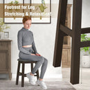 2 Piece 24.5 Inch Counter Height Bar Stool Set with Padded Seat-Gray by LJGDeals