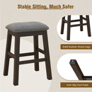 2 Piece 24.5 Inch Counter Height Bar Stool Set with Padded Seat-Gray by LJGDeals