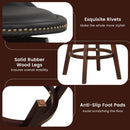 2 Pieces Cushioned Swivel Bar Stool Set with Low Back-Black by LJGDeals
