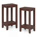 2-Tier End Tables with Storage Shelf, Set of 2 by LJGDeals