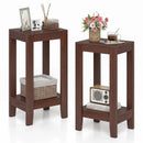 2-Tier End Tables with Storage Shelf, Set of 2 by LJGDeals